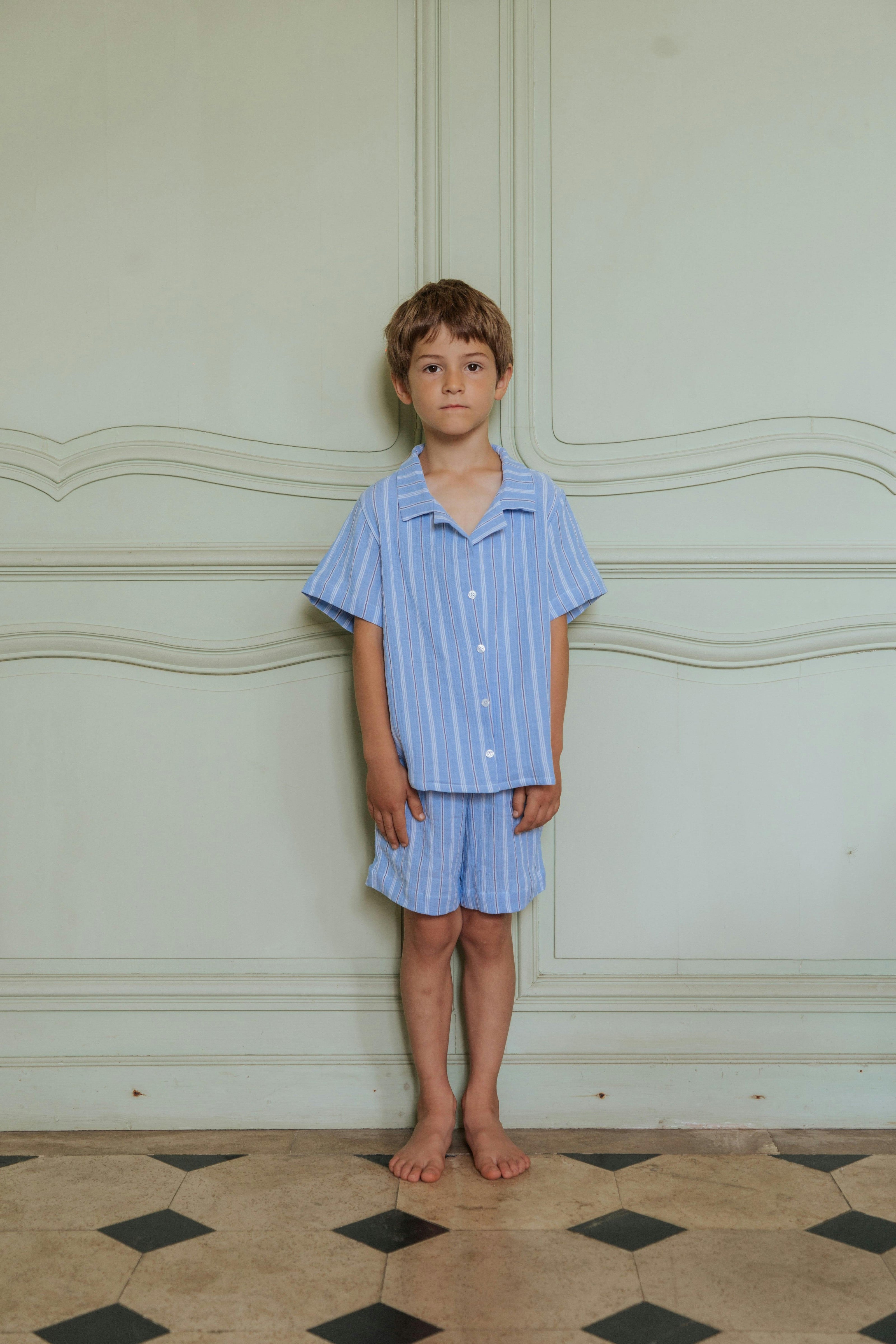 Pyjama garçon Rieur à Rayures bleues