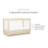 Babyletto Harlow Acrylic 3-in-1 Convertible Crib with Toddler Bed Conversion Kit