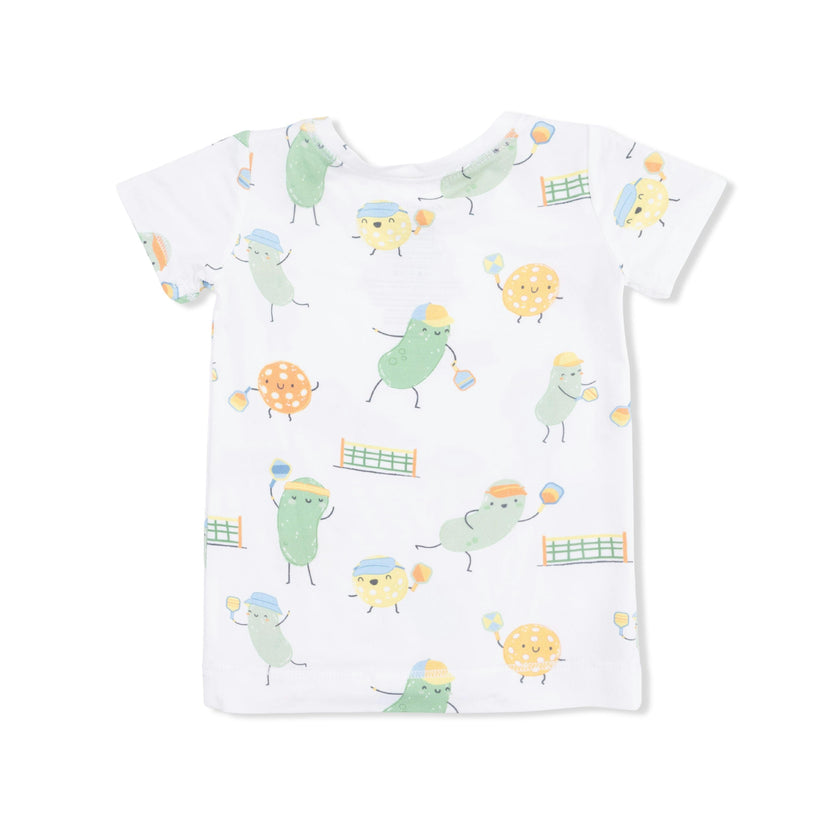 Pickles Playing Pickleball - Short Sleeve Loungewear Set