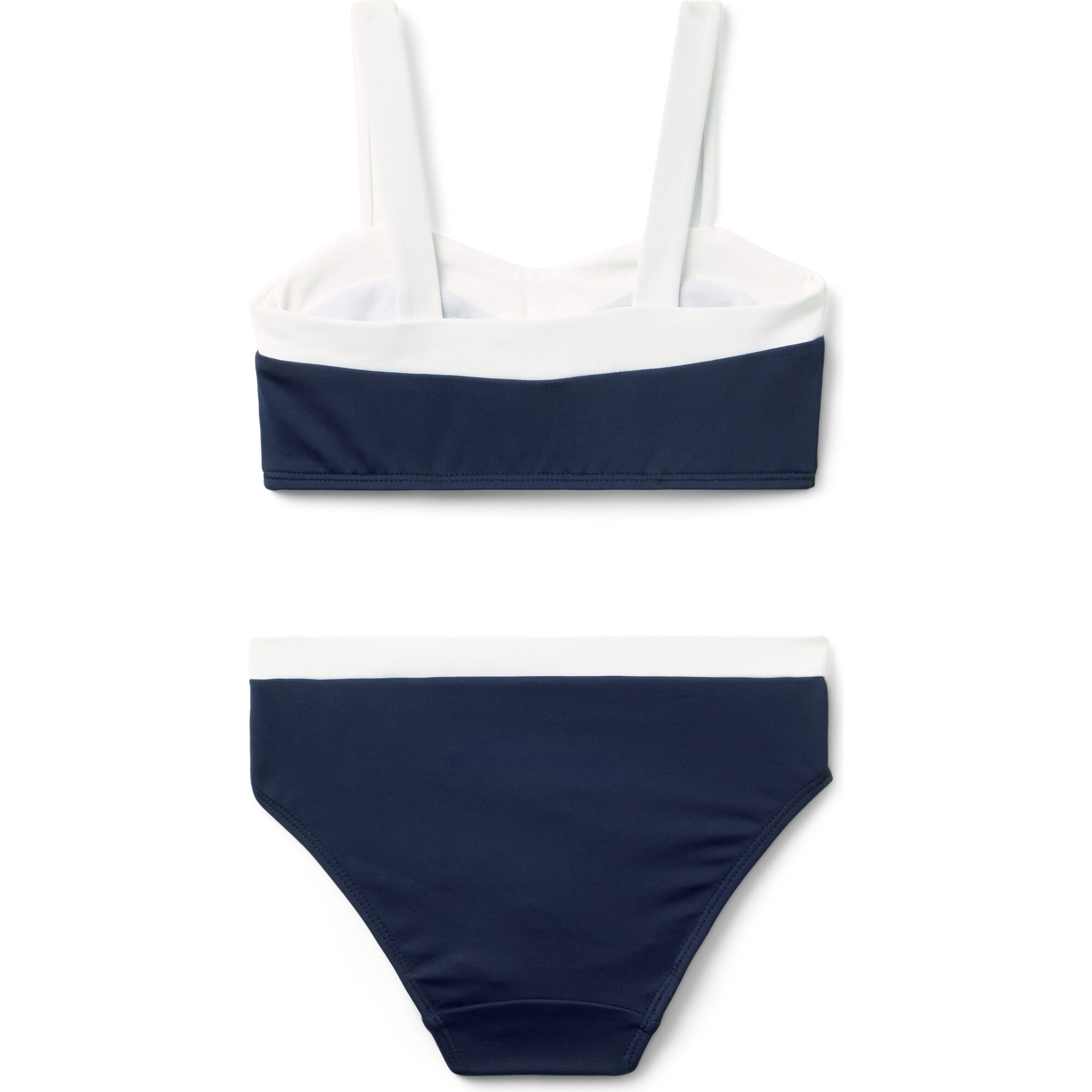 Recycled Retro Bow 2-Piece Swimsuit, Navy Blue