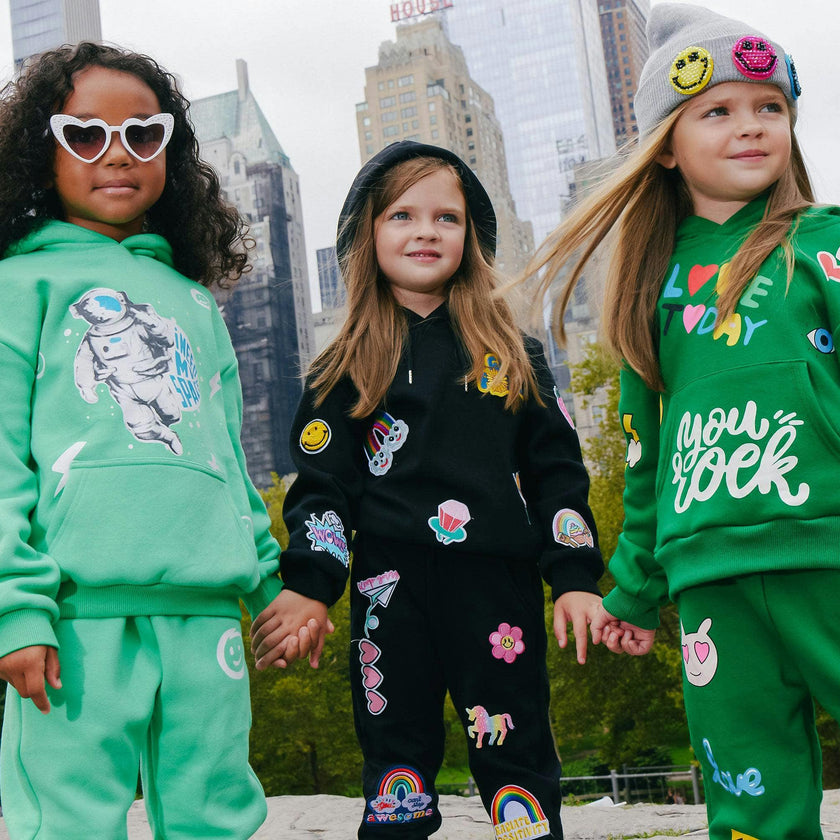 You Rock Doodle Print Hoodie And Pant Set