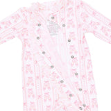Ballet Shoes Ribbon Stripe - Kimono Ruffle Snap Footie