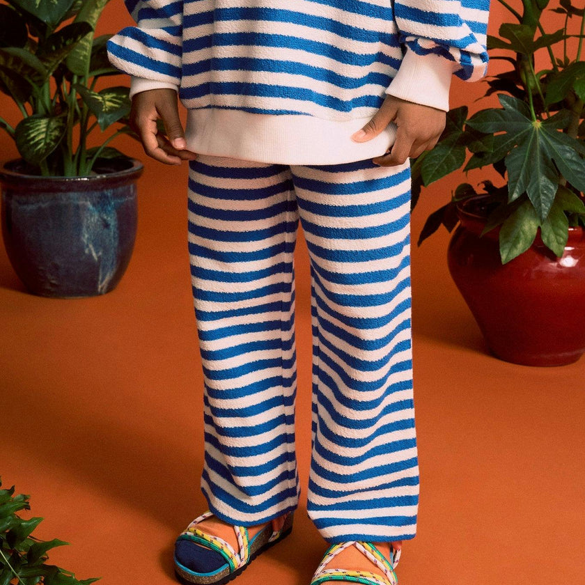BARCOS STRIPED SWEATPANTS BLUE & WHITE