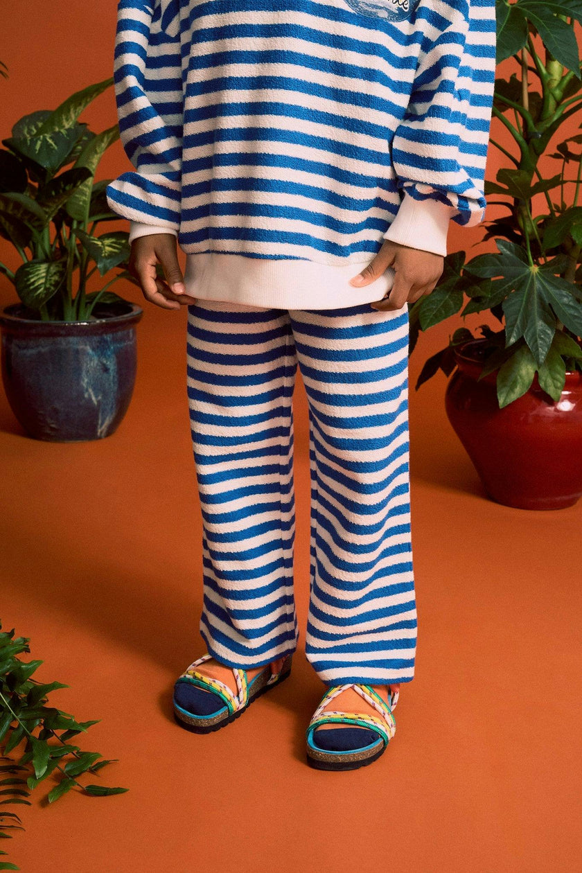 BARCOS STRIPED SWEATPANTS BLUE & WHITE