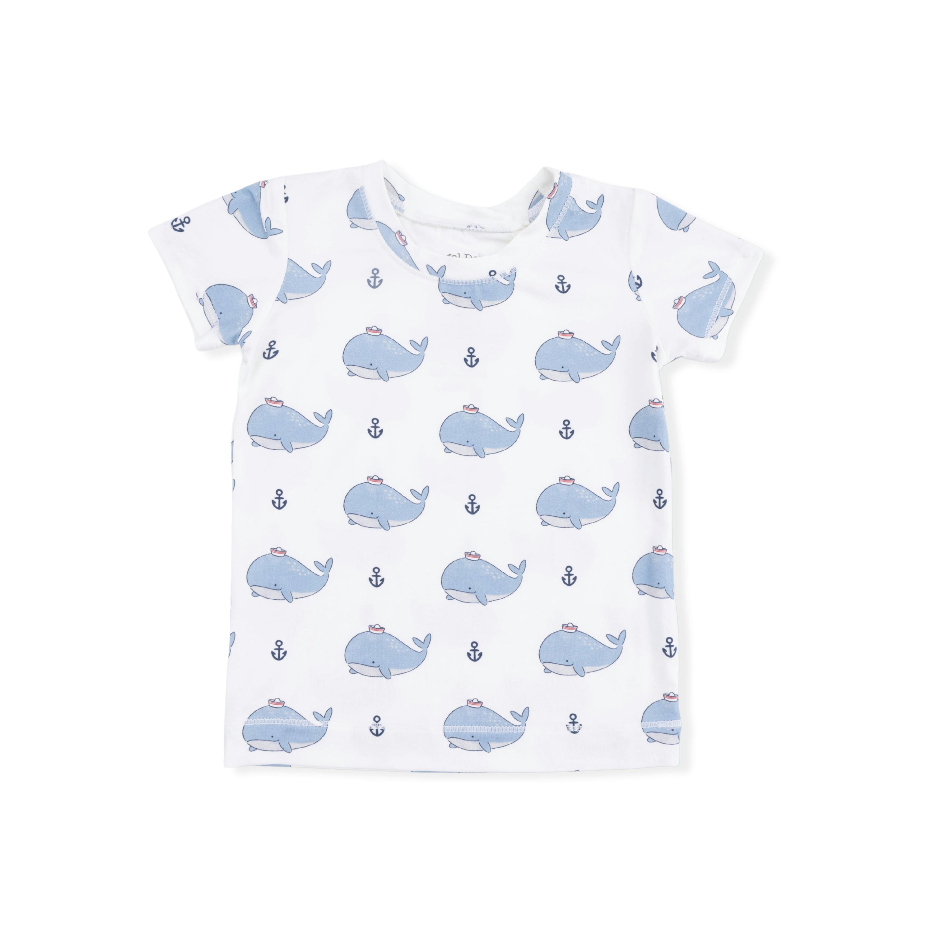 Bubbly Sailor Whales Blue - Loungewear Short Set