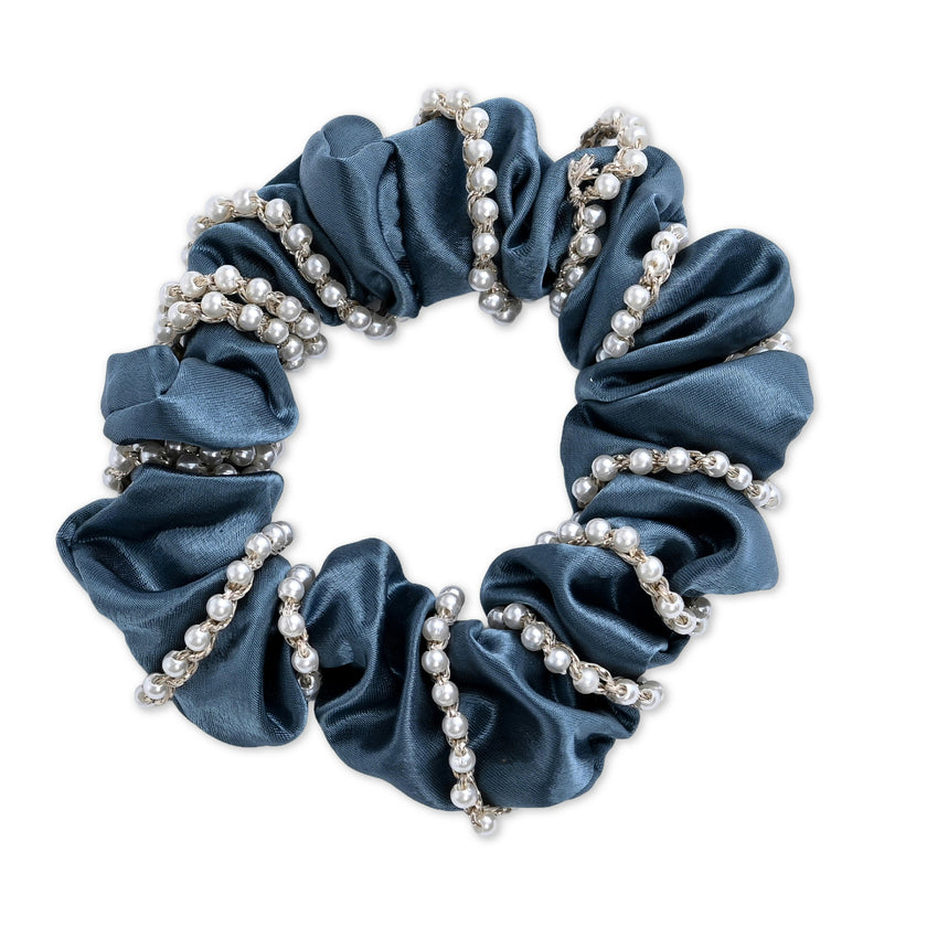 Pearl Accent Scrunchie Set