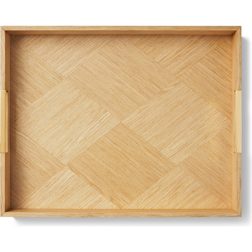 Marcello Wood Tray, Beige