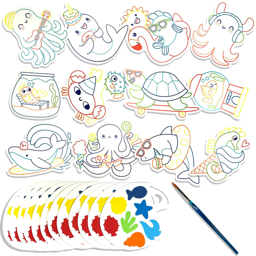 Playful Painters Easy Watercolor Painting Kit - Ocean Fun