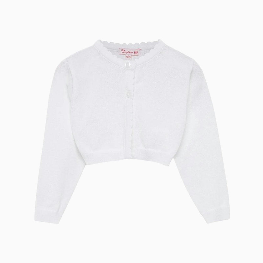 Baby Sophie Cropped Cardigan in White