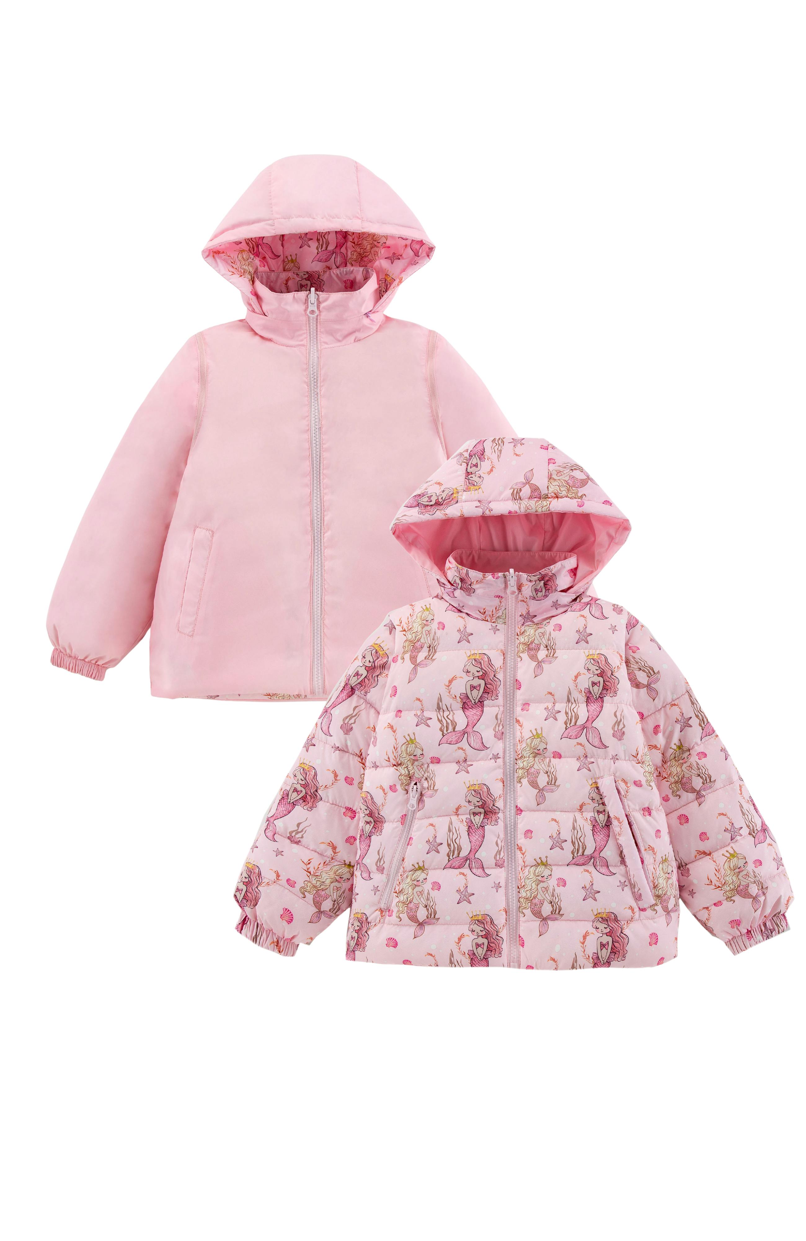 Tanner Reversible Detachable Light Puffer/Vest, Mermaids