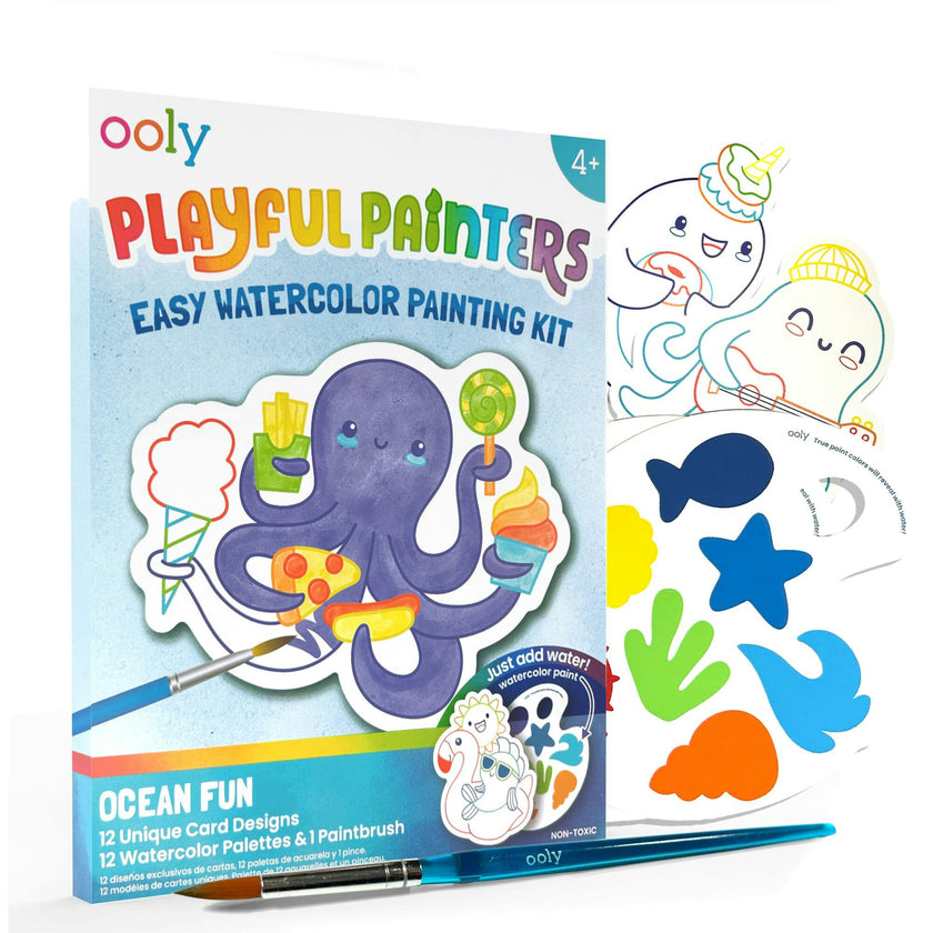 Playful Painters Easy Watercolor Painting Kit - Ocean Fun