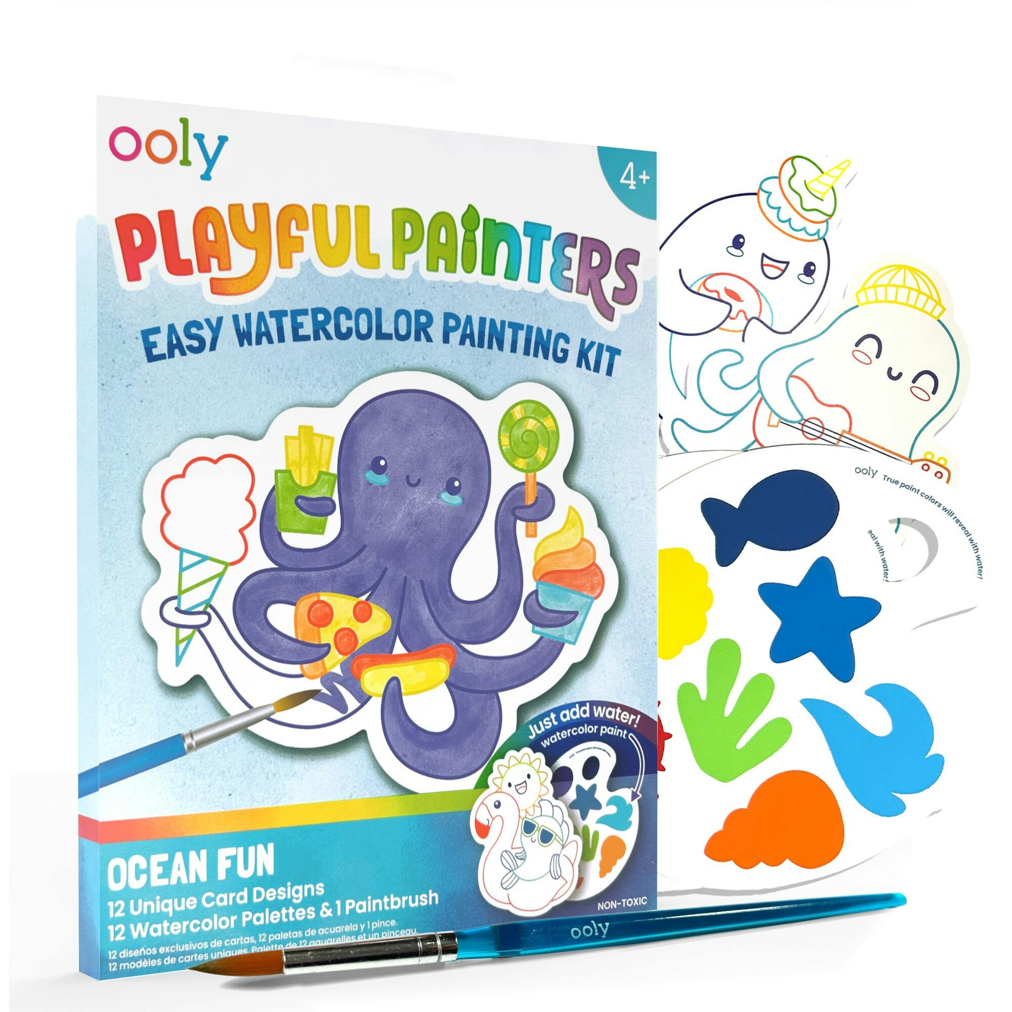 Playful Painters Easy Watercolor Painting Kit - Ocean Fun