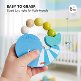 Whale Wooden Grasping Toy Rattle