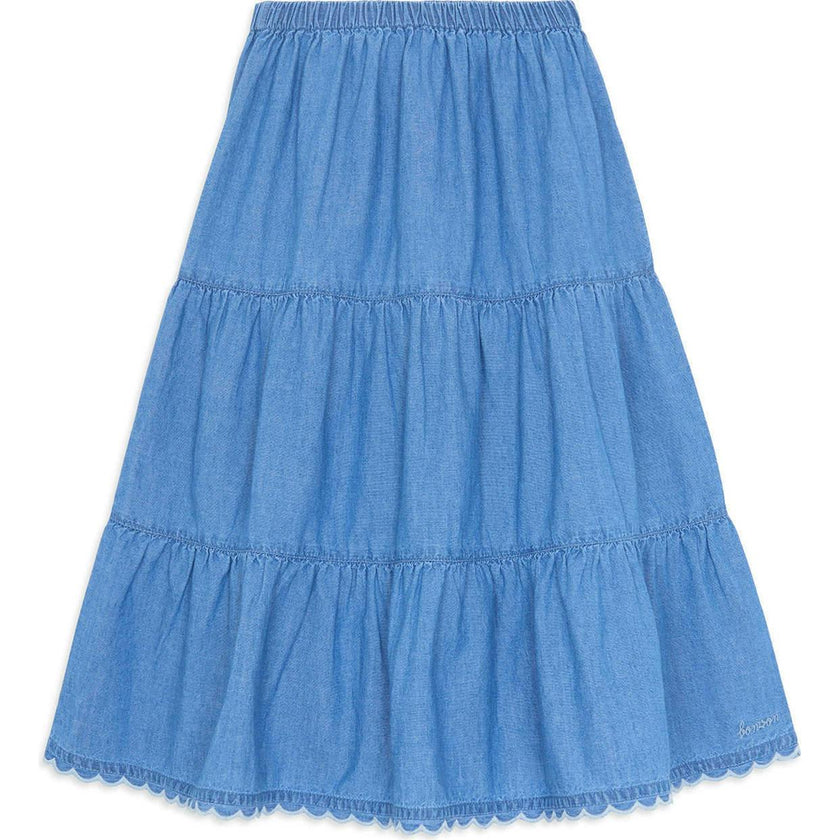 BONTON Celine Chambray Maxi Skirt - Chambray