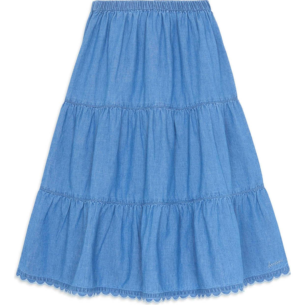 BONTON Celine Chambray Maxi Skirt - Chambray