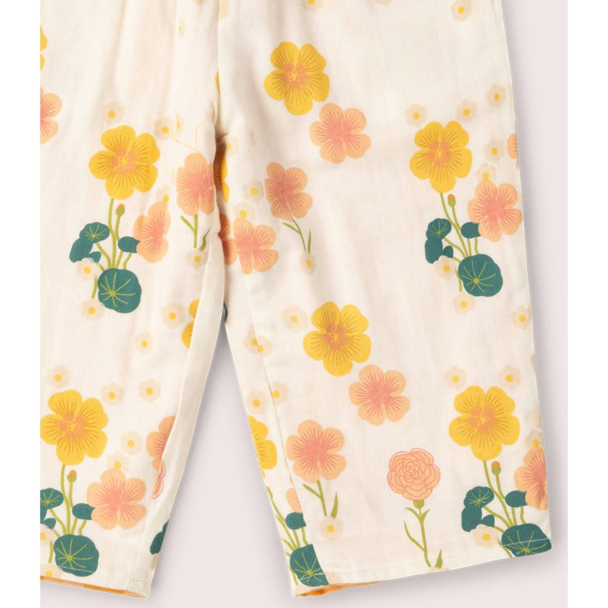 Flora Reversible Pull On Trousers, Cream