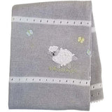 Knit Lamb Baby Blanket, Grey