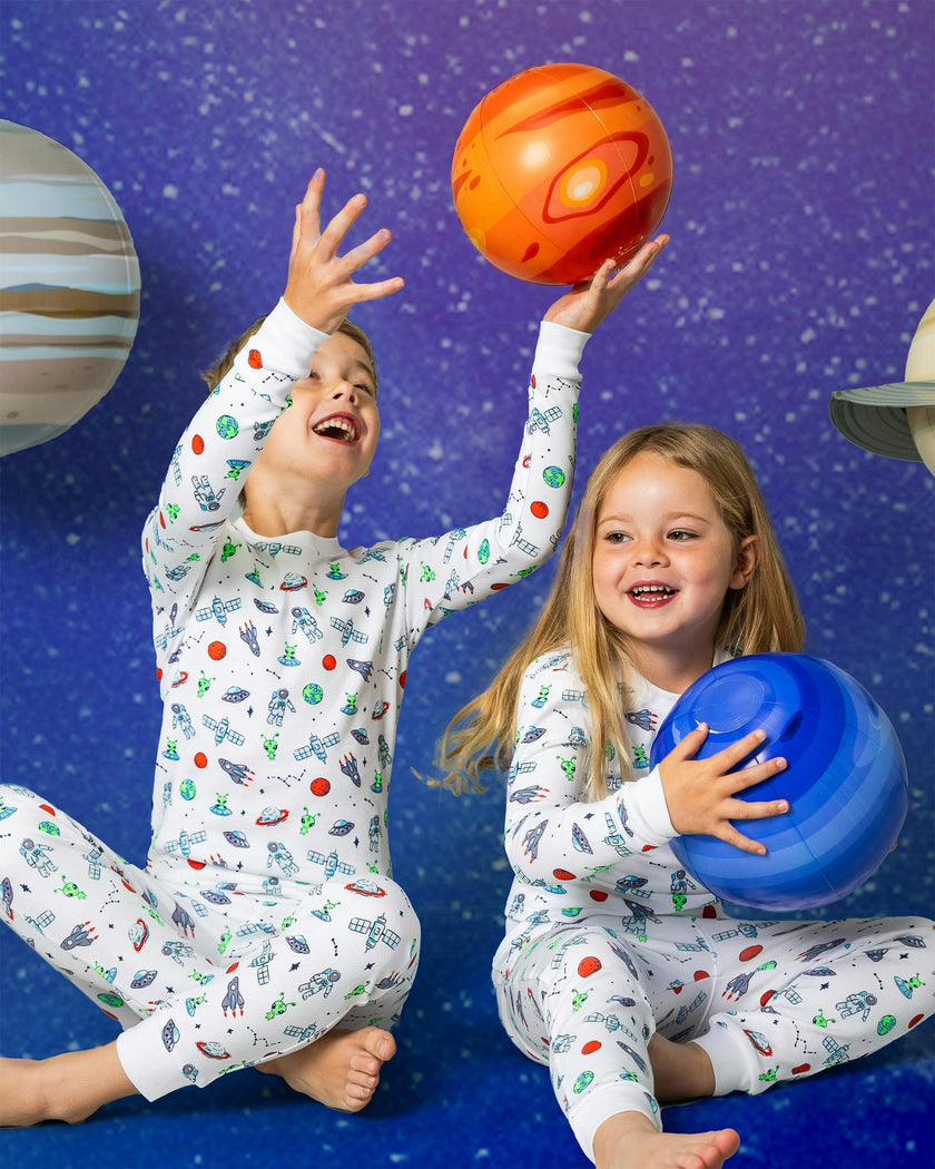 The Organic Long Sleeve Pajama Set [Aliens and Astronauts]