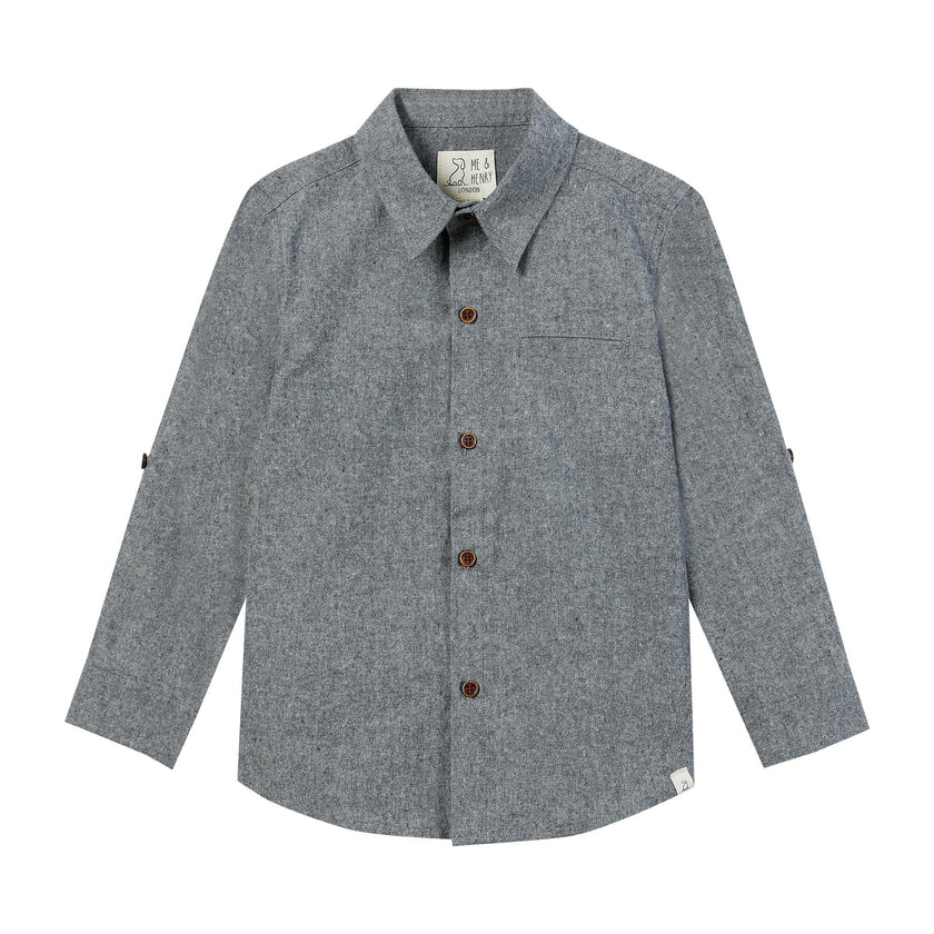 ATWOOD woven shirt navy/chambray