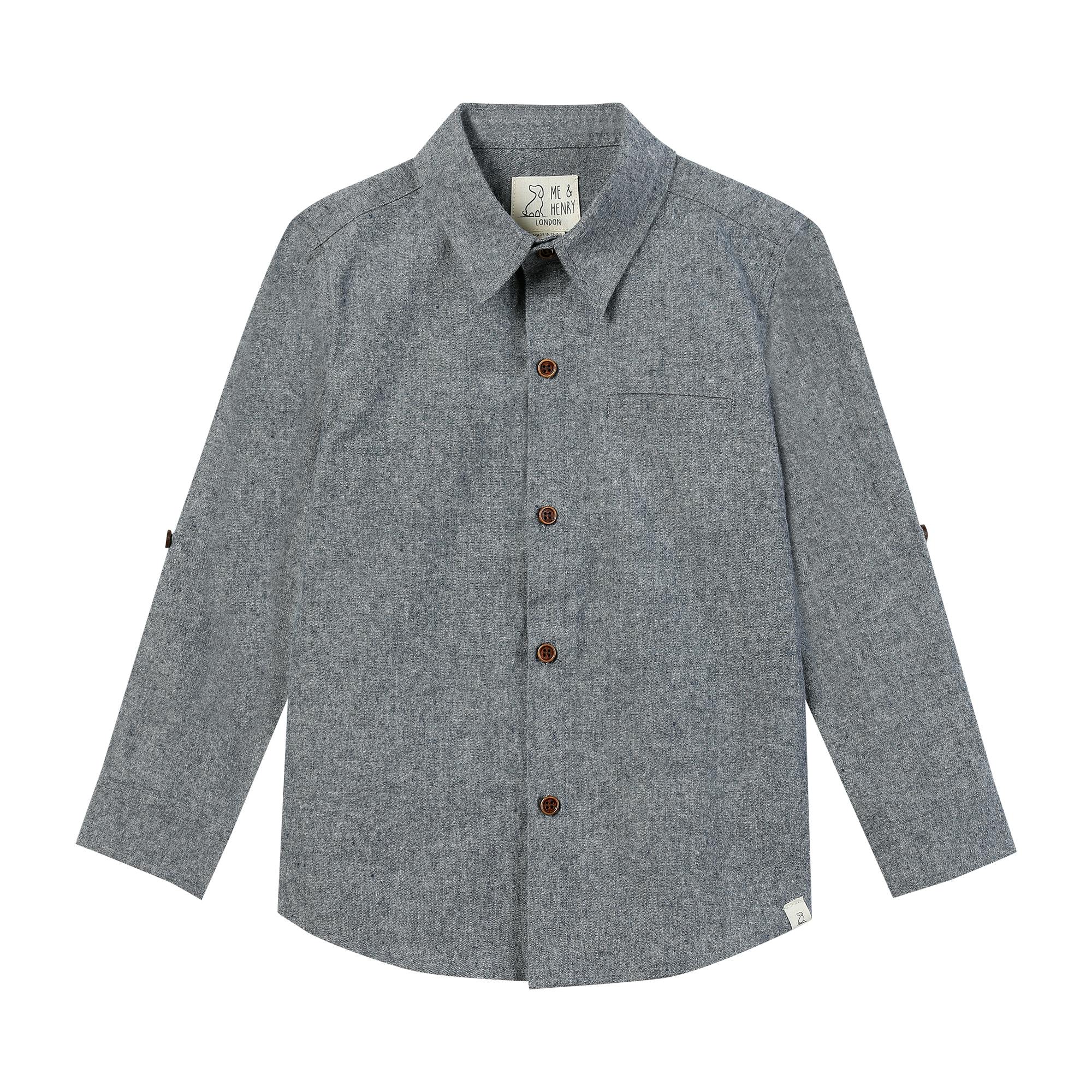 ATWOOD woven shirt navy/chambray