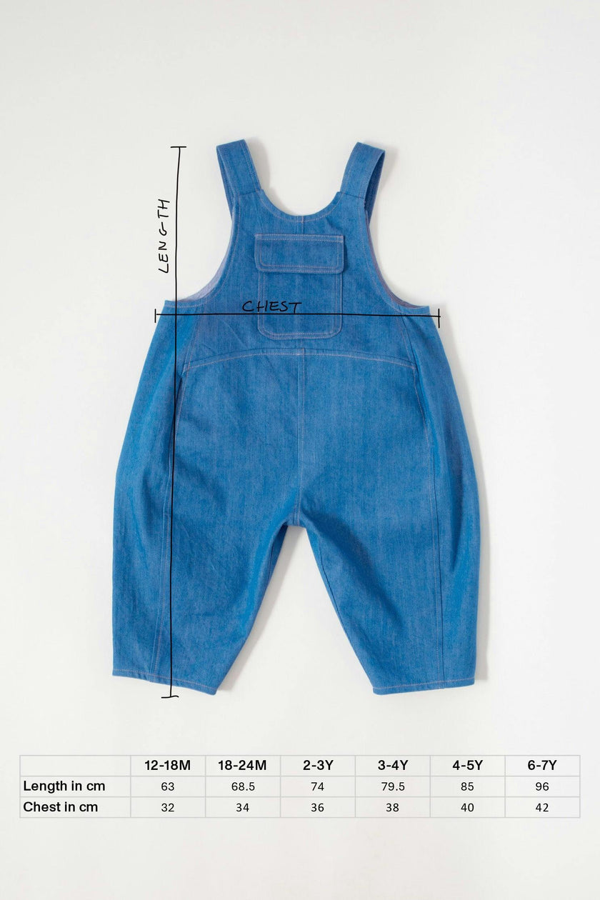 Kai Denim Dot Oversized Dungarees