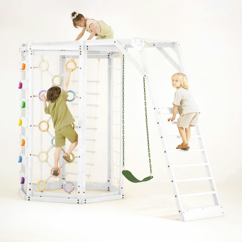 Hawthorn XL – White | Octagon Outdoor Jungle Gym