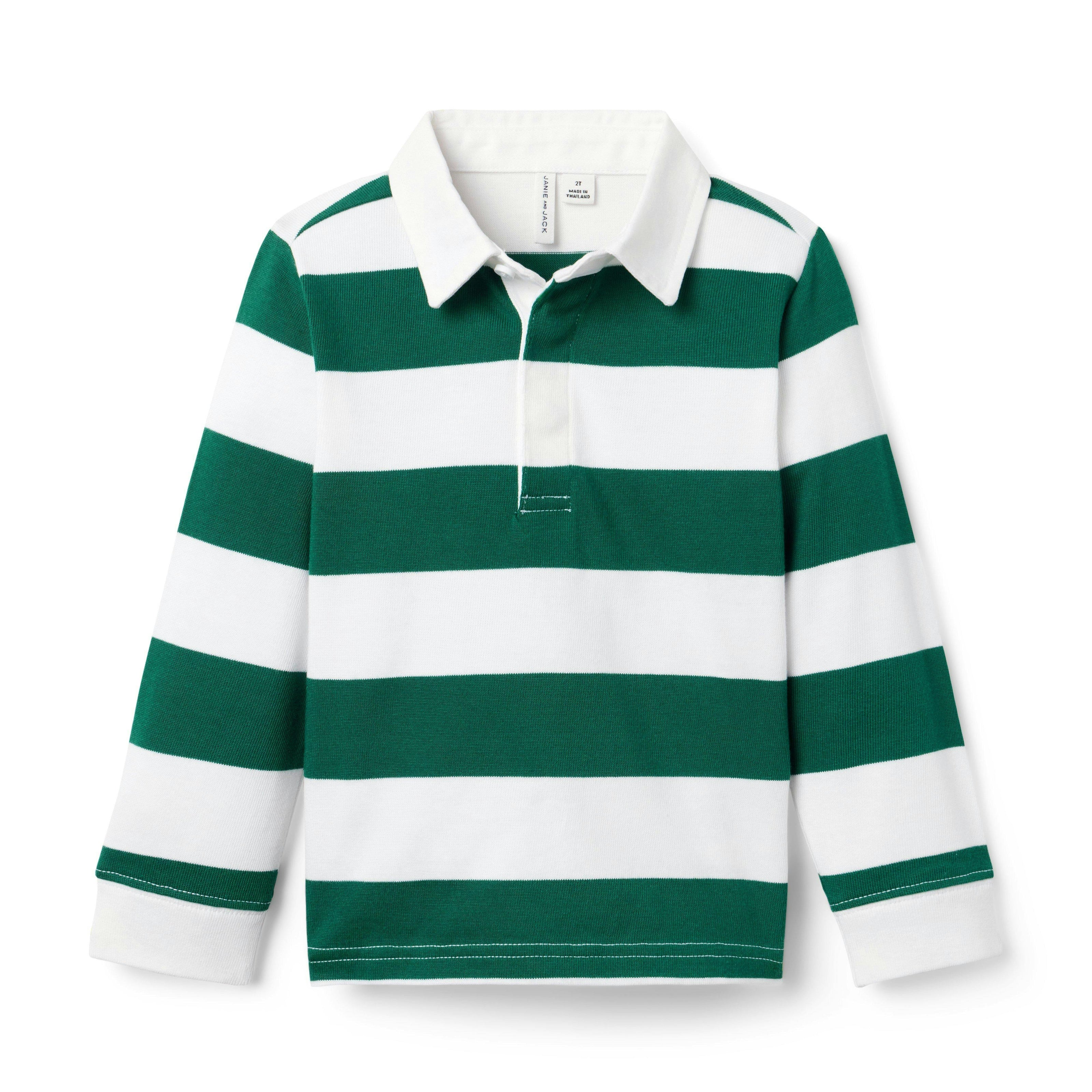 Striped Rugby Shirt, green