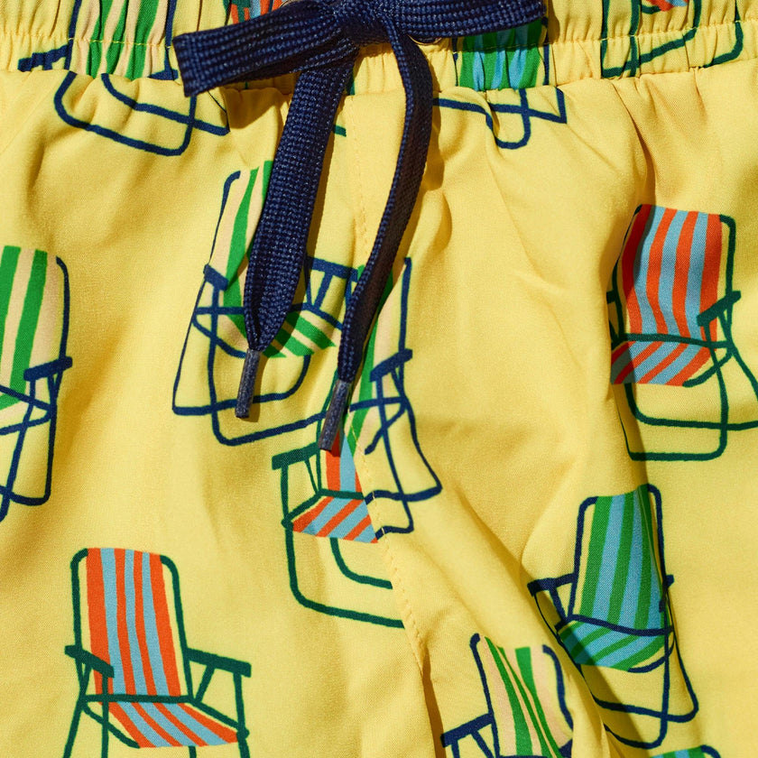 Retro Beach Chair Swim Trunks