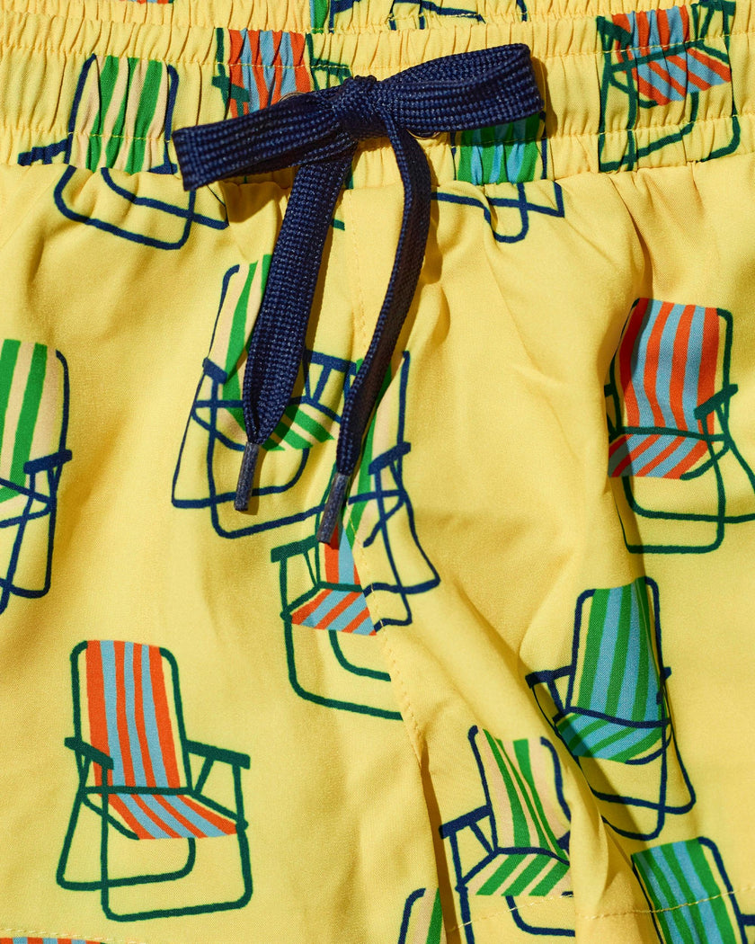 Retro Beach Chair Swim Trunks