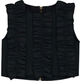 Denim Ruffle Top