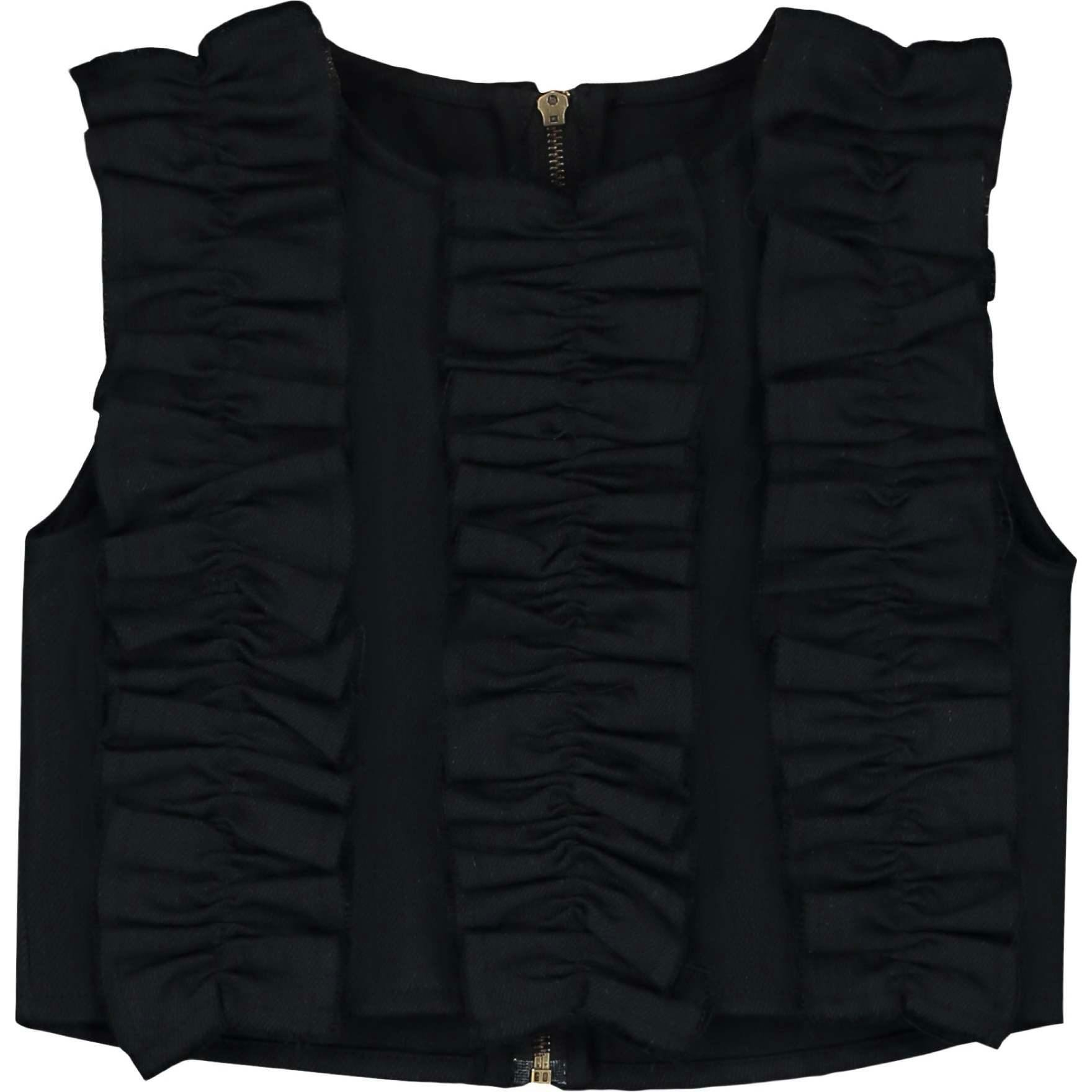 Denim Ruffle Top