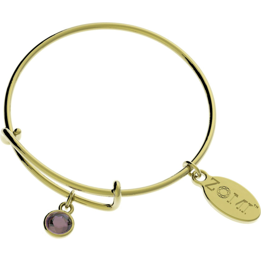 June Birthstone Bangle Bracelet
