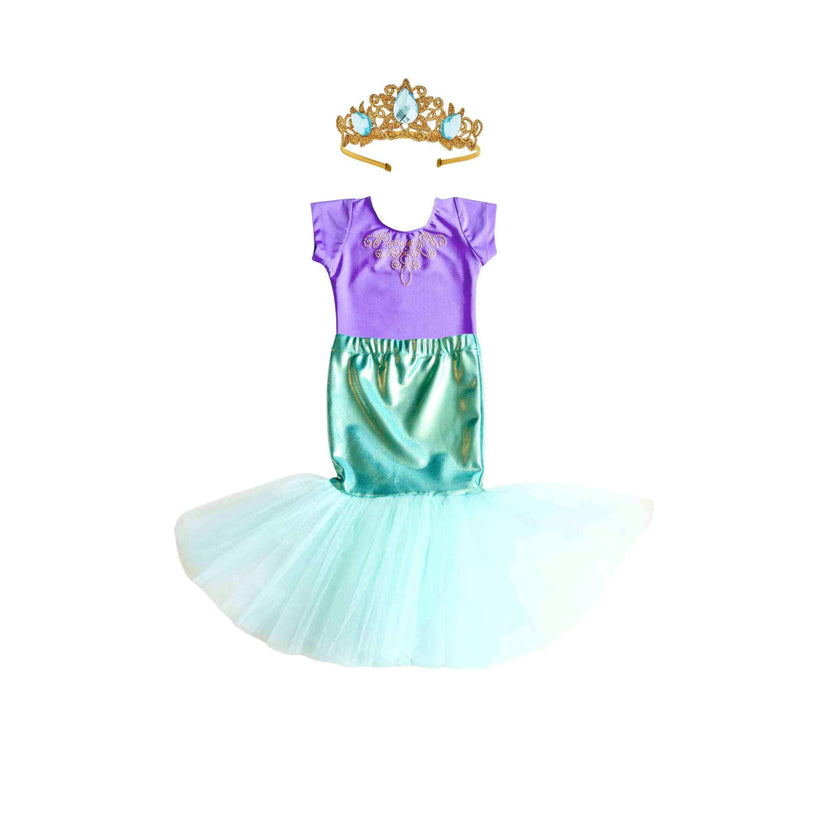 Mermaid Costume Set - Violet/Teal