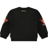 Printed Elbow Crew Neck Pullover Sweatshirt