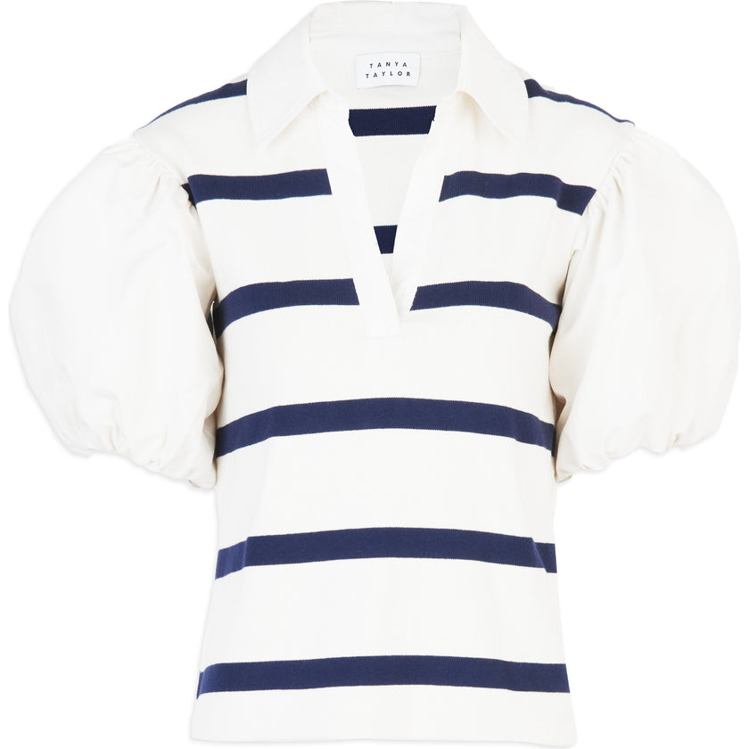 Women's Striped Tory Top, Cream
