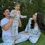 Women's Long Sleeve Pajama Set in Hanukkah Glaze