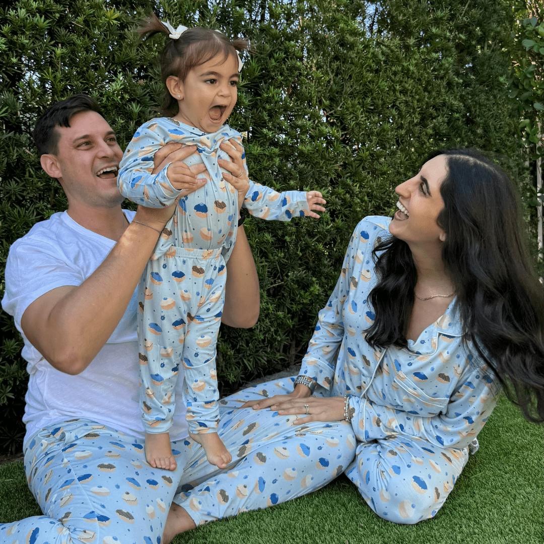 Women's Long Sleeve Pajama Set in Hanukkah Glaze