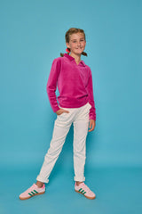 Polo Pullover - Magenta Velour