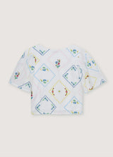 Jacinthe Woman Shirt Multicolor Embroidery