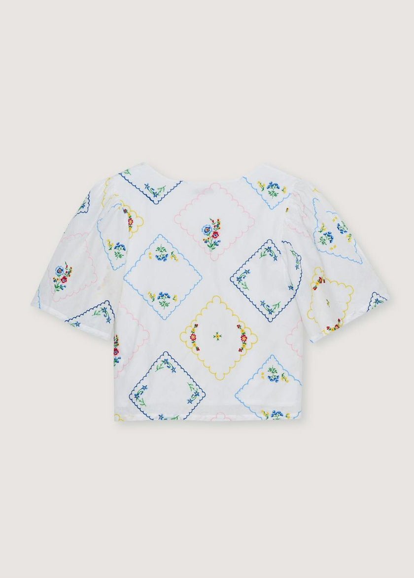 Jacinthe Woman Shirt Multicolor Embroidery