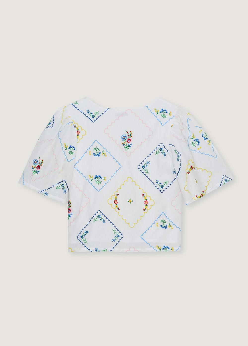 Jacinthe Woman Shirt Multicolor Embroidery
