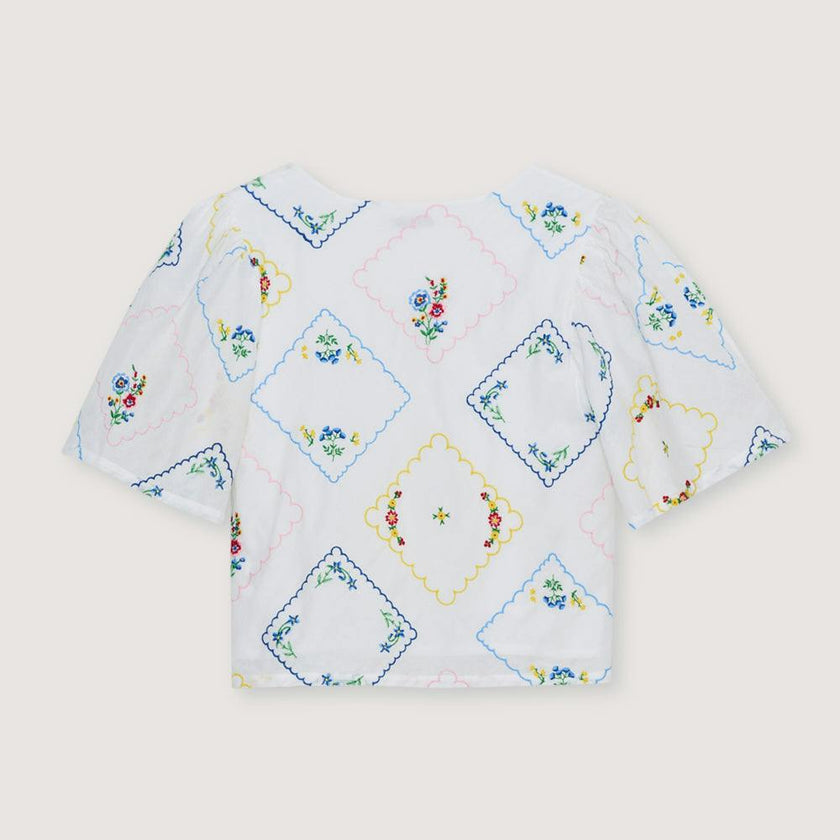 Jacinthe Woman Shirt Multicolor Embroidery