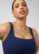 Sleeveless Long Knit Active Maternity Unitard
