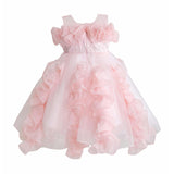 Pink Avalora Ruffled Formal Dress