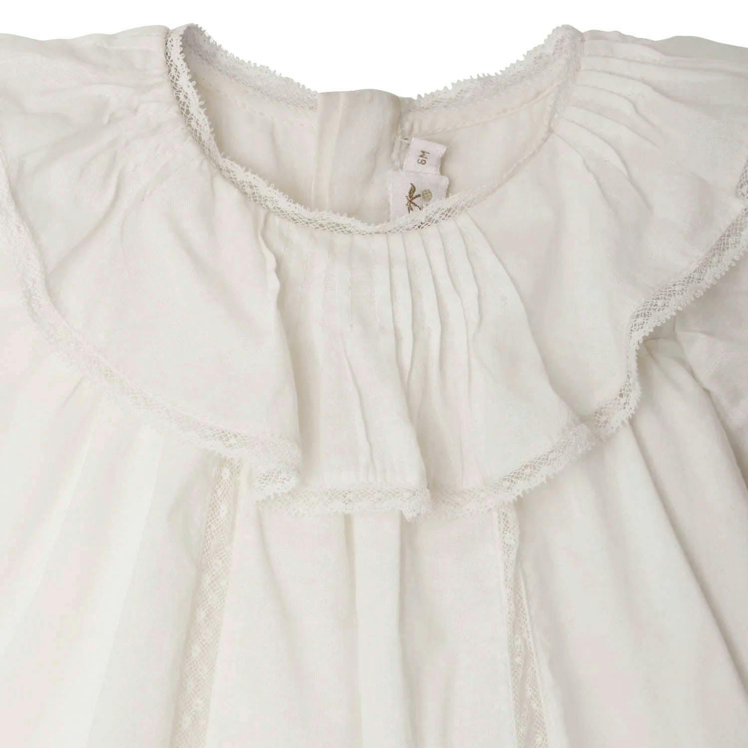 BONPOINT Lenou Baby Dress & Bloomers - Blanc Lait