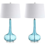 Bette 28.5" Glass Teardrop LED Table Lamp Set 2