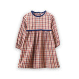 Toddler Long Sleeves Dress with Lace Trim