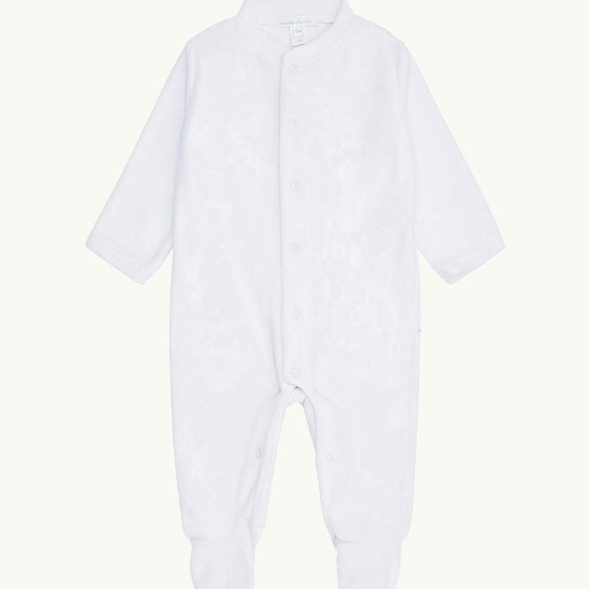 Velour Angel Wing™ Sleepsuit - Blue