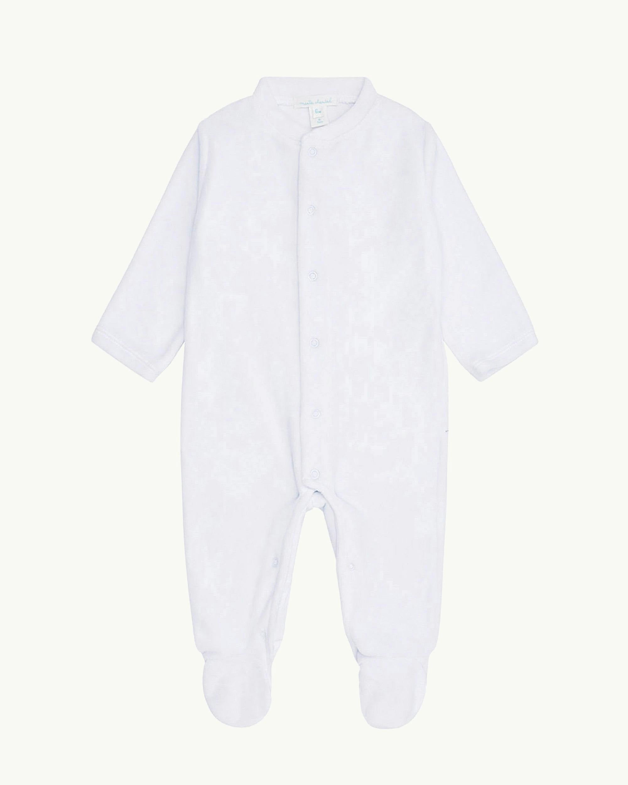 Velour Angel Wing™ Sleepsuit - Blue