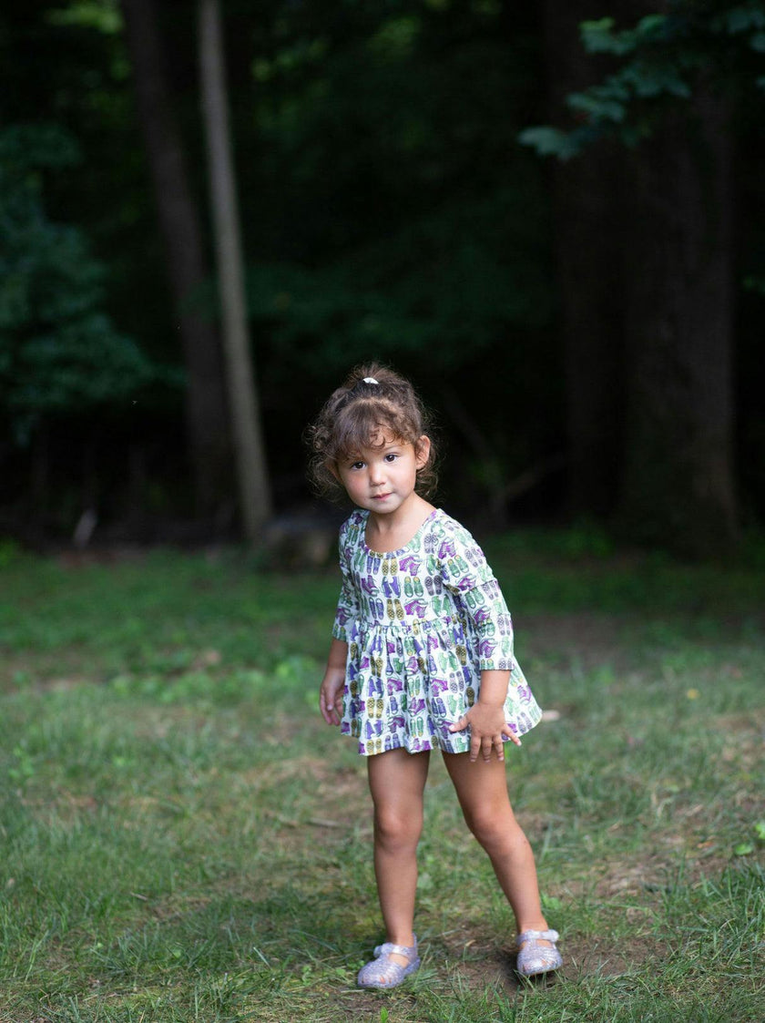 Long Sleeve Bubble Romper in Sneakers